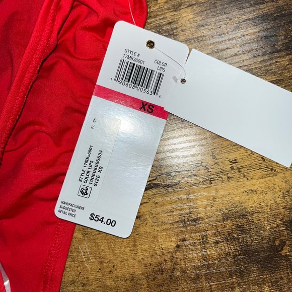 Anne Cole LIPSTICK RED Convertible Shirred Bikini Swim Bottom Size XS NWT - Picture 4 of 7